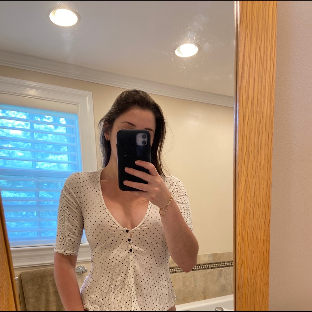 Polka dot Zara top